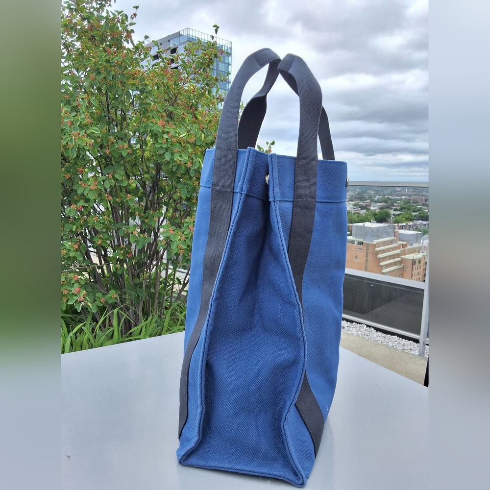Authentic Hermes blue canvas bag great condition with small bag inside - Picture 3 of 10